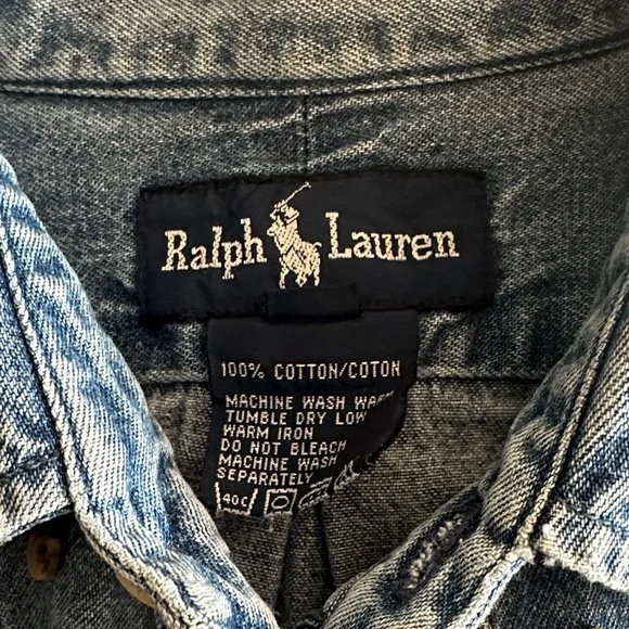 Ralph Lauren Blue Button Down Shirt - Picture 3 of 5
